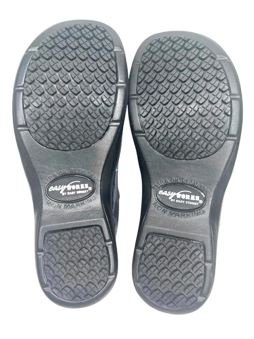 Easy Works Be Kind Clogs 6W Navy Pink Slip Resistant Nursing Comfort Shoes - Picture 8 of 14